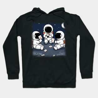 Astronaut Playing Cards In Space Hoodie